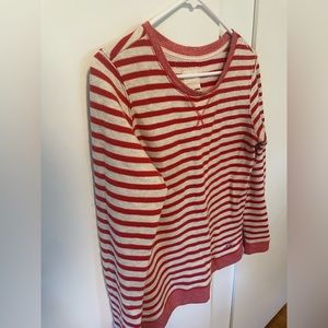 Levi’s red and white strip long sleeve shirt
